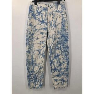 RACHEL COMEY X TARGET Marble Print High-rise Tapered Jeans Size 6 Tie Dye Bleach